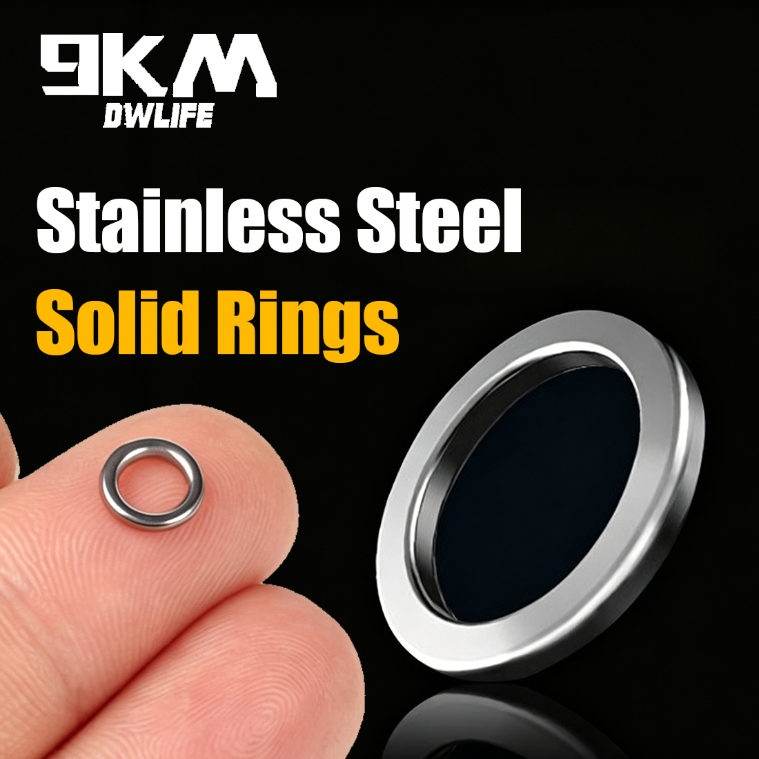Fishing Hook Stainless Steel - 9KM Solid Ring Fishing 50pcs Stainless