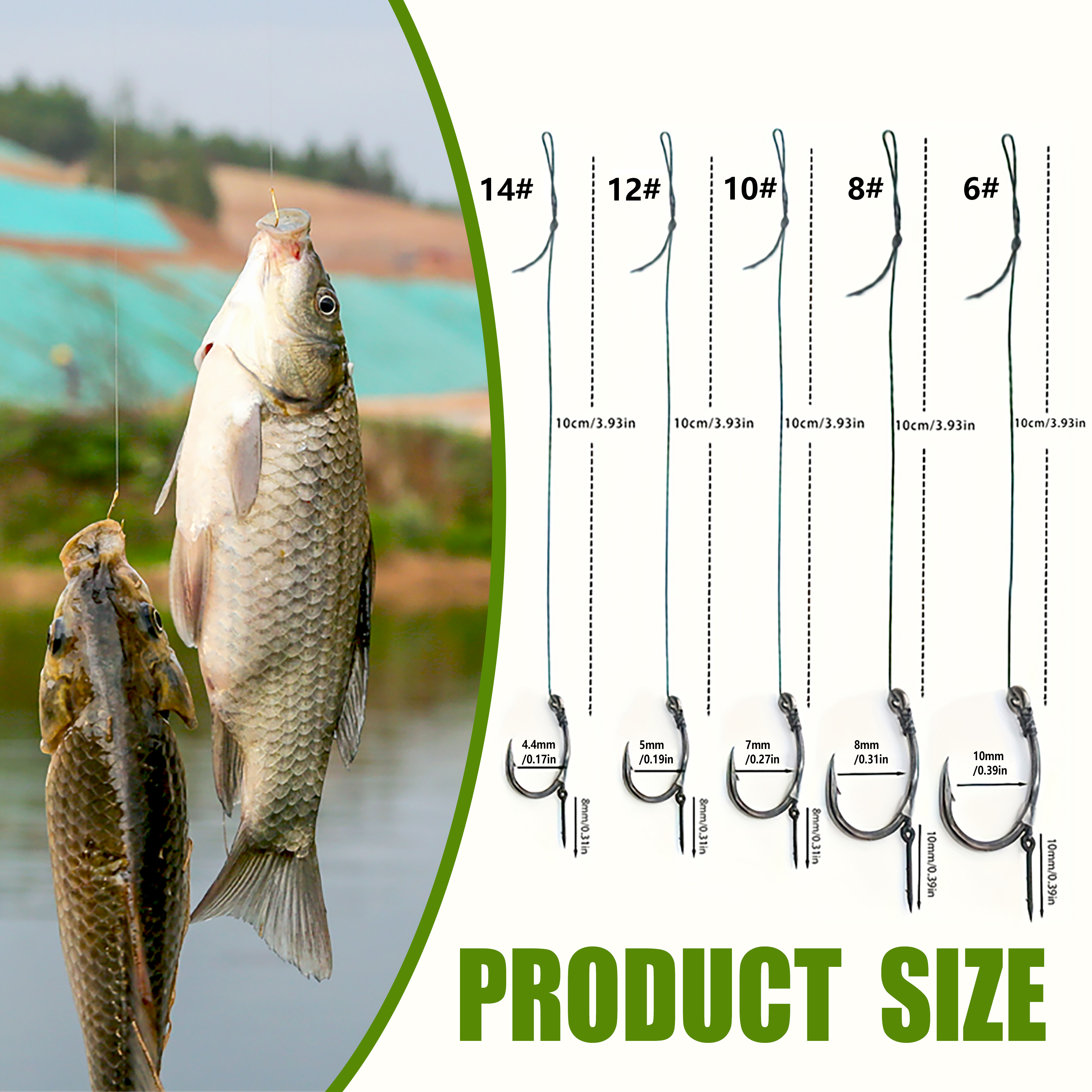 Carp Fishing Rigs Pre Tied, Me – обзор и цена Fishing Hook Circle
