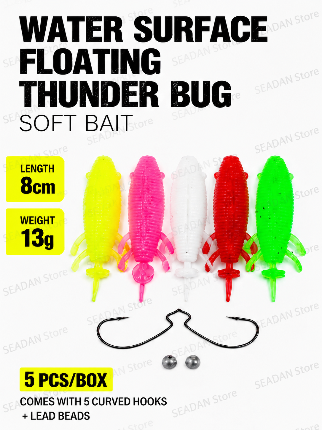 5pcs Floating Soft Frog Lure T – обзор и цена Fishing Hook Offset