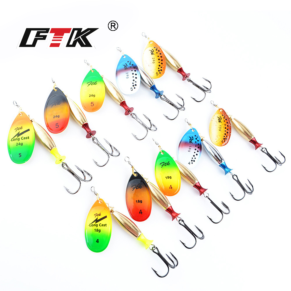 FTK 18g 24g Spinner Bait Hard  – обзор и цена Fishing Hook Treble