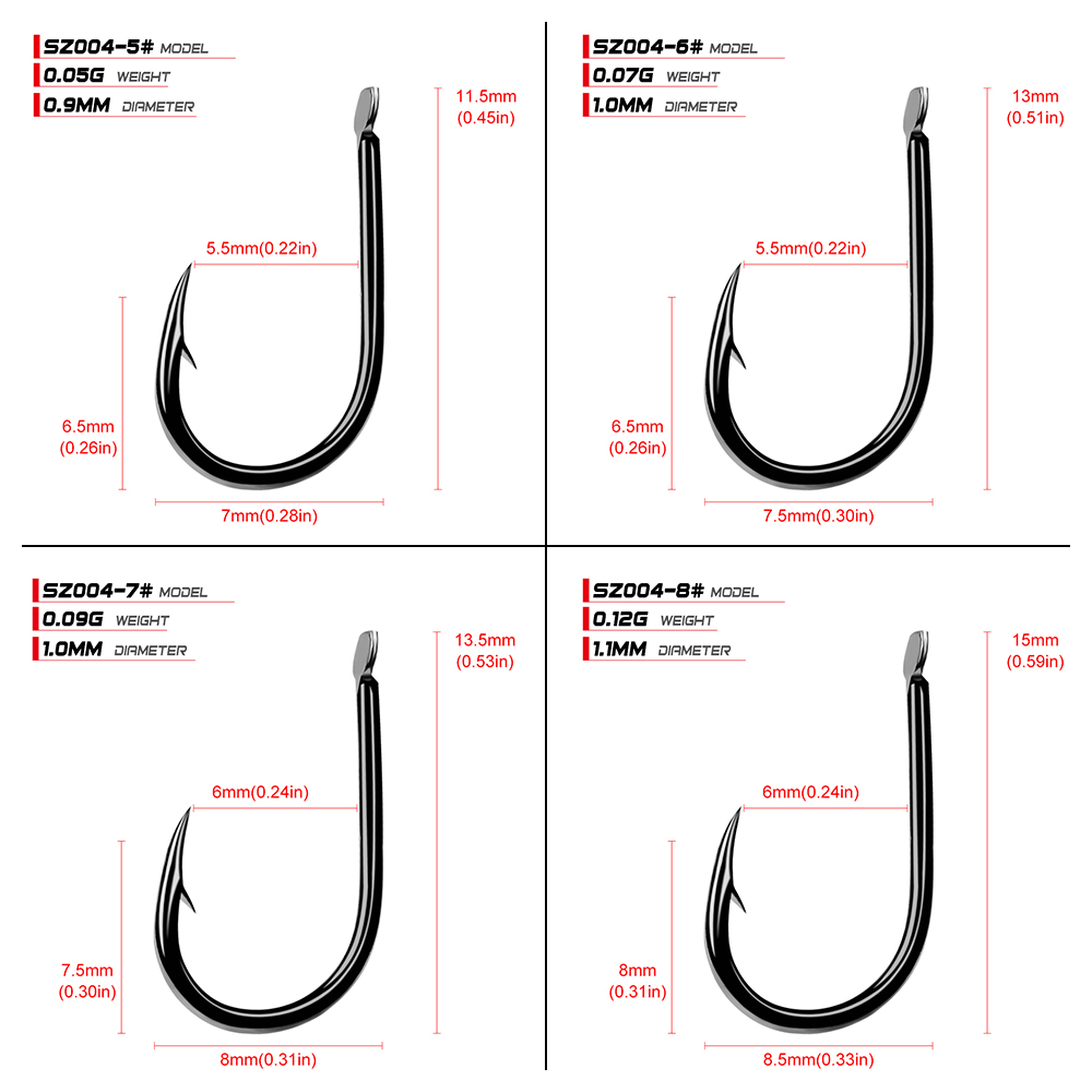 PROBEROS Fishhook 200pcs 1-15# – обзор и цена Fishing Hook Barbless