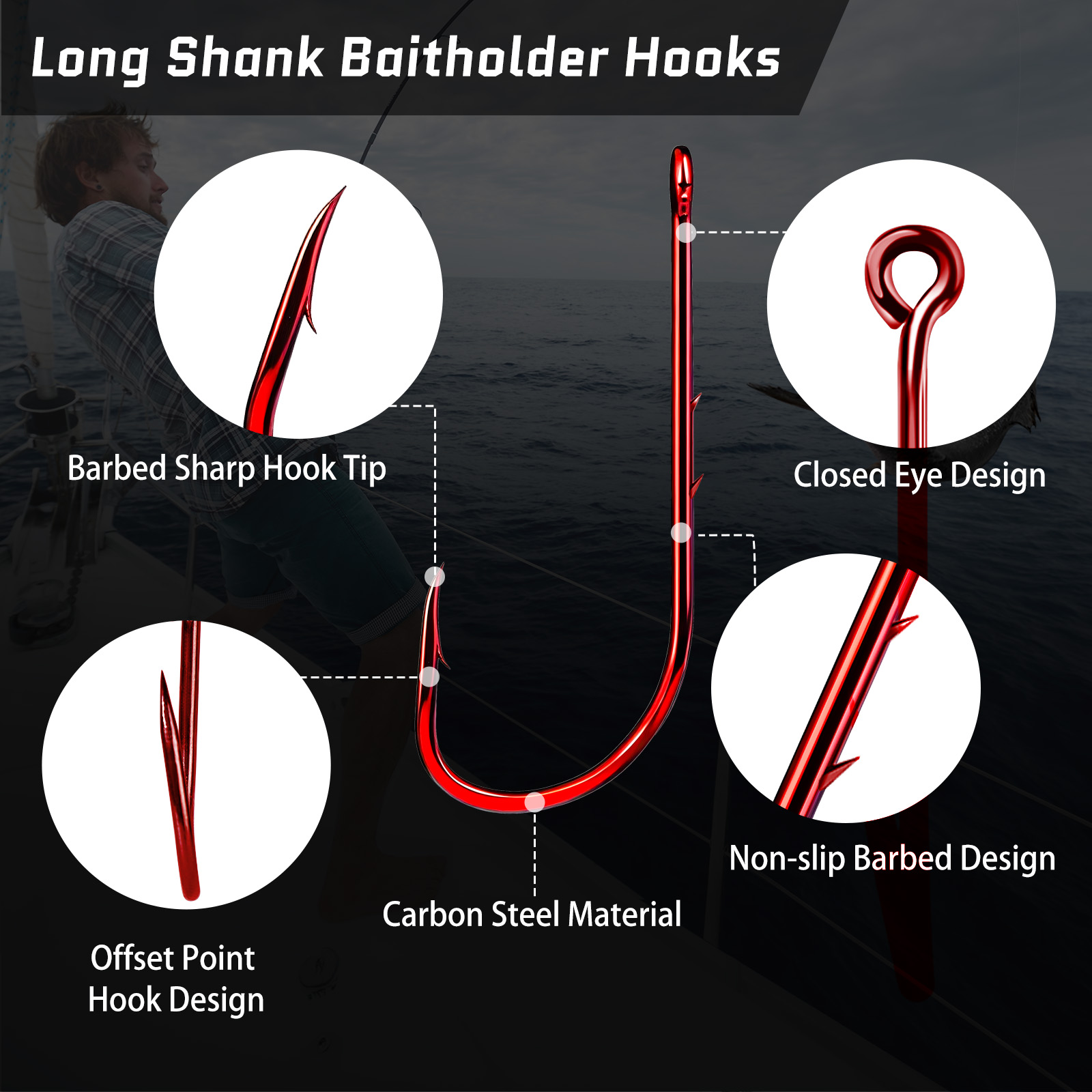 9KM Baitholder Fishing Hooks L – обзор и цена Fishing Hook Circle