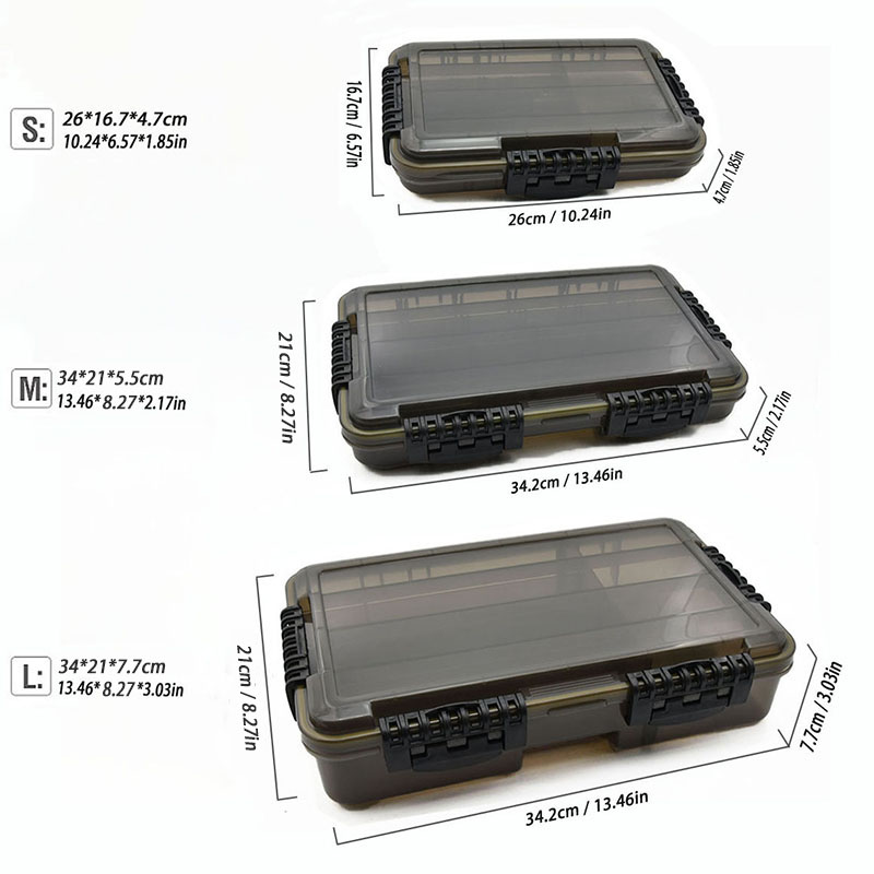Waterproof Fishing Tackle Box  – обзор и цена Fishing Hook Size