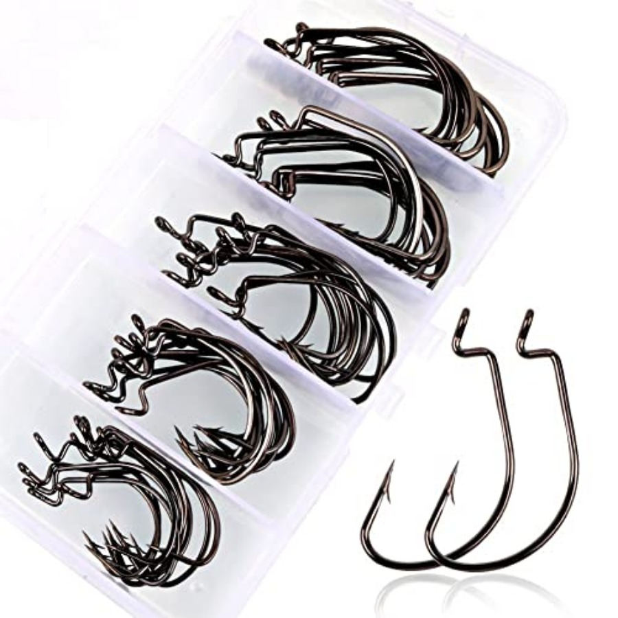 Offset Shank Worm Hooks High C – обзор и цена Fishing Hook Weedless