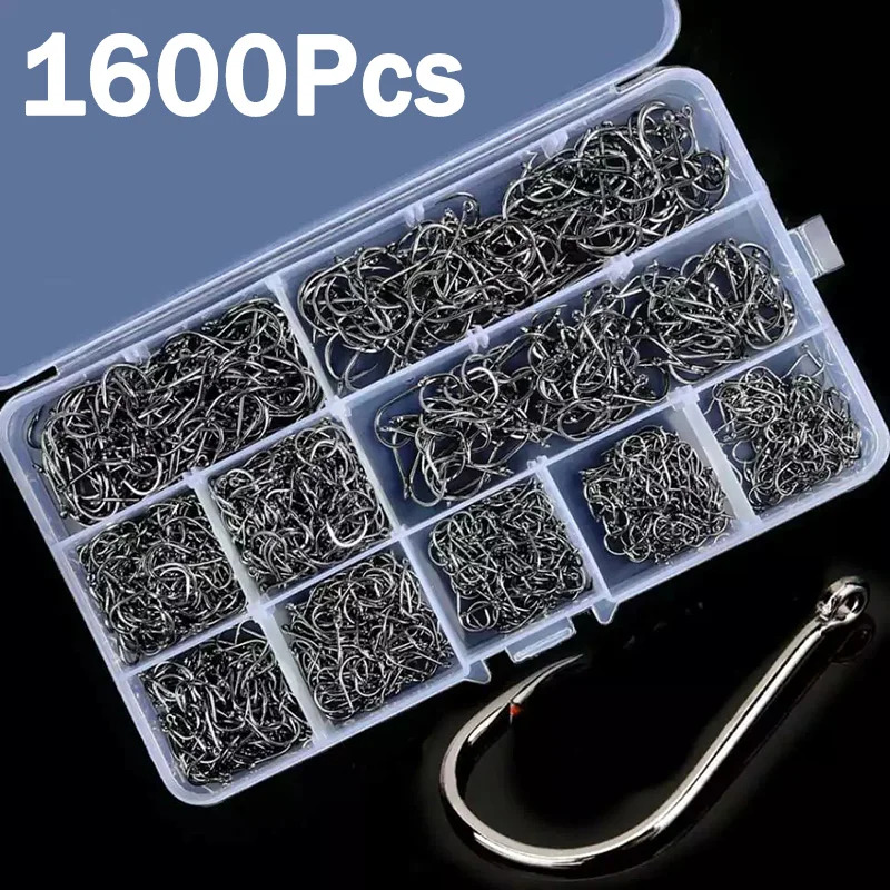 50-1600Pcs/BoxFishing Hooks Ca – обзор и цена Fishing Hook Assortment