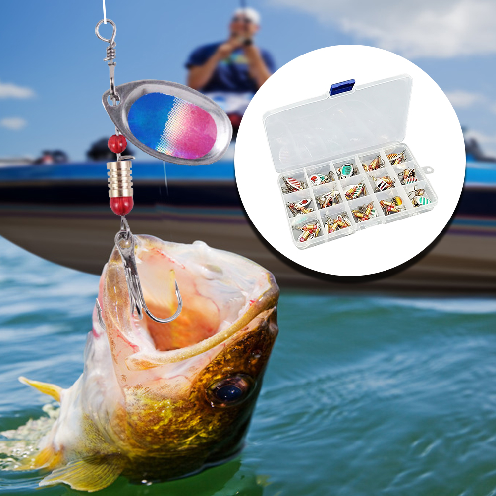 30pcs Metal Spoon Spinner Fish – обзор и цена Fishing Hook Treble