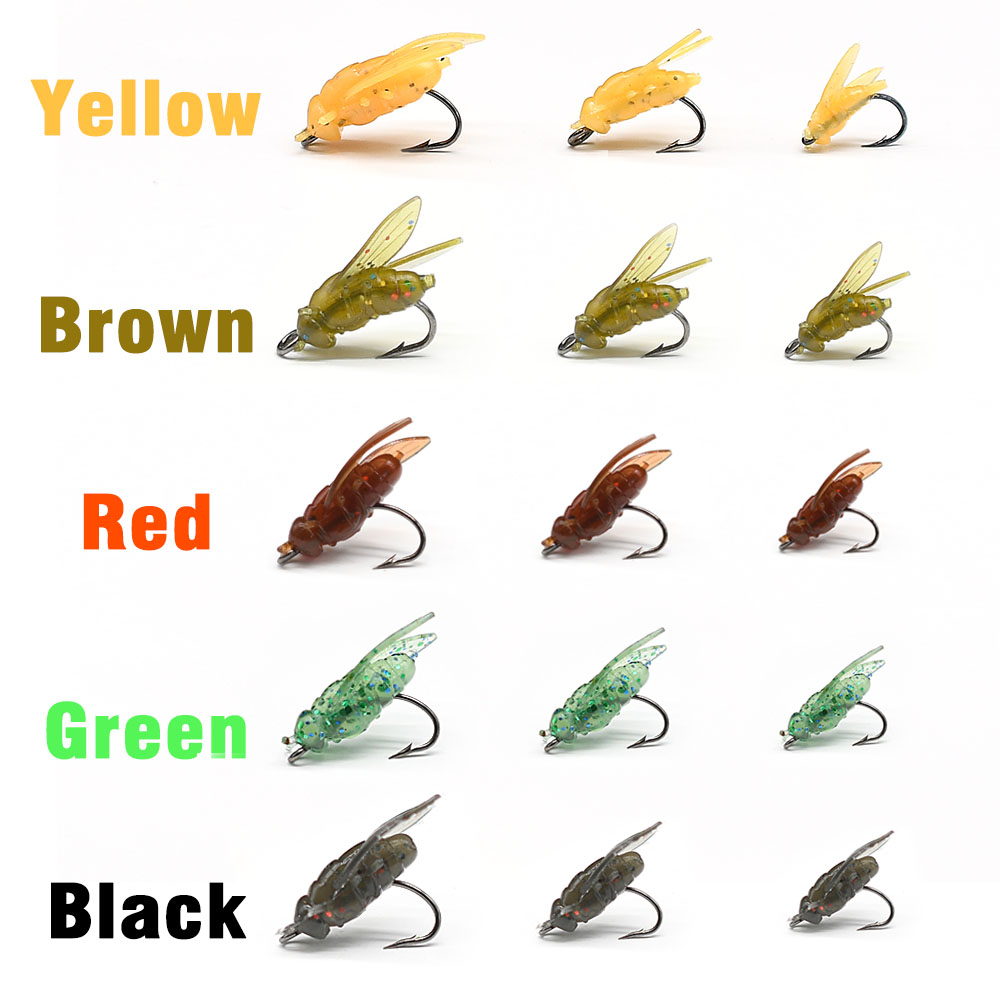 10Pcs Artificial Bionic Fly In – обзор и цена Fishing Hook Assortment